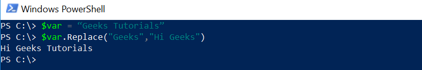 Replace String in PowerShell