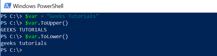 to Lower string in PowerShell