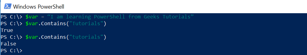 contains string in PowerShell