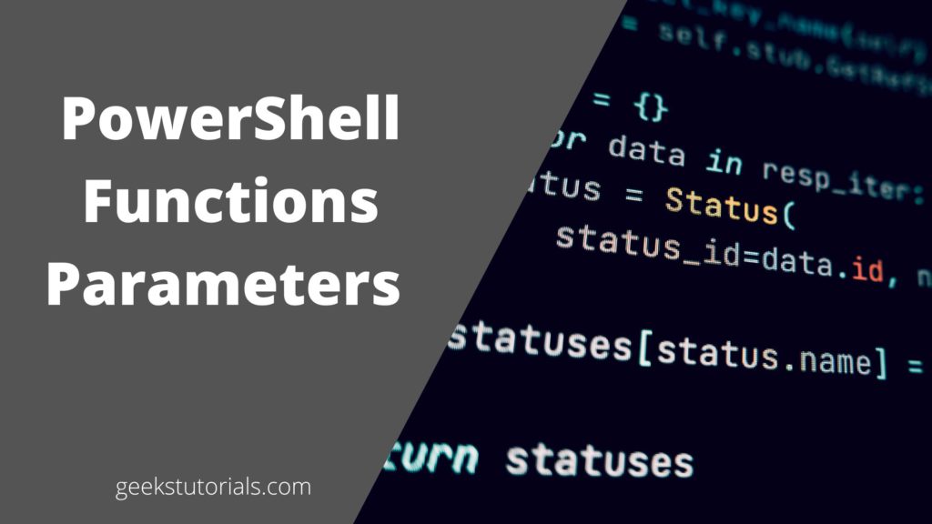 PowerShell functions parameters