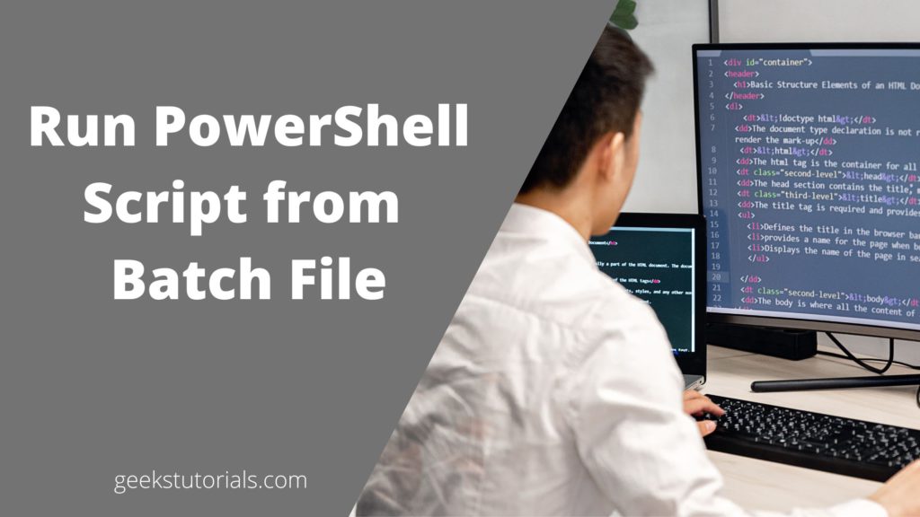 Run PowerShell script from batch file