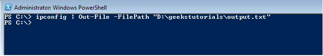 Write PowerShell command output to text file