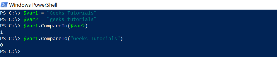 Compare String in PowerShell