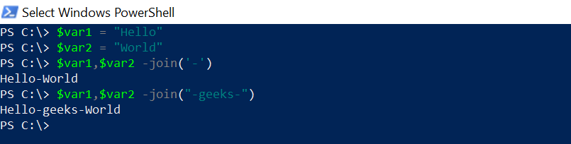 join string in PowerShell