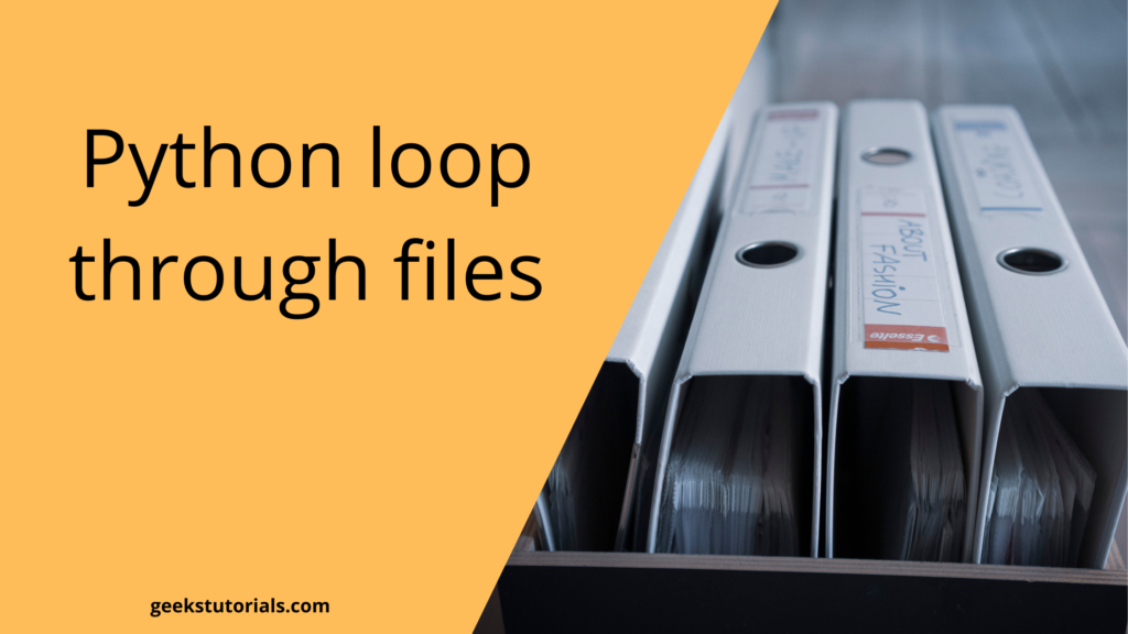 Python loop through files