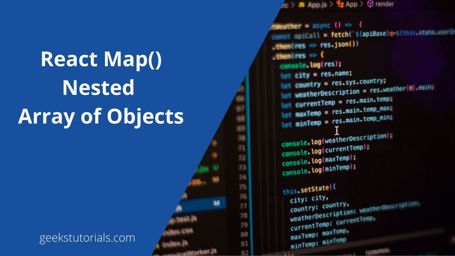 React map nested array of objects  geekstutorials