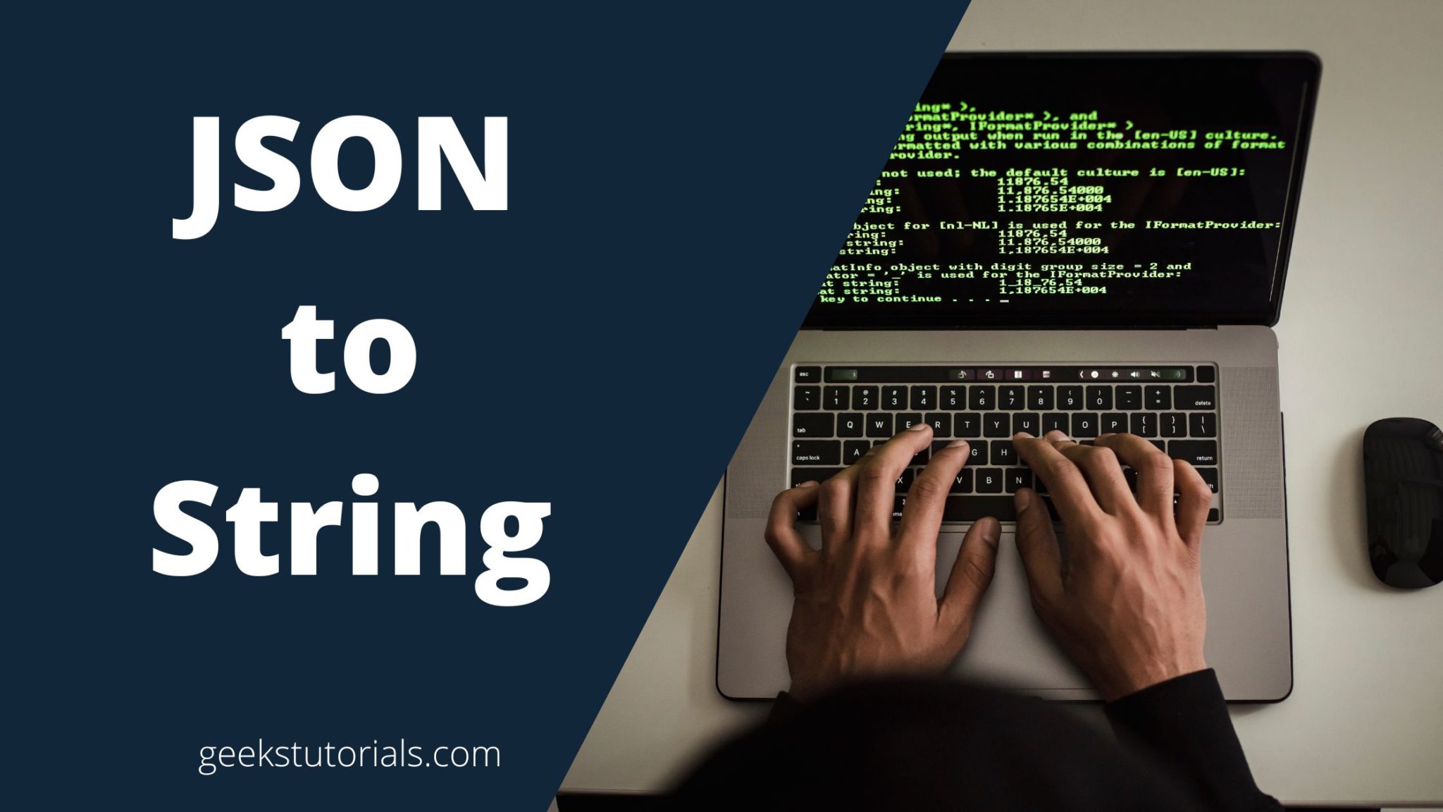 JSON to string with example geekstutorials